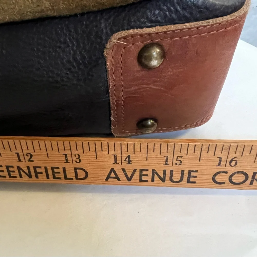 Amsterdam Heritage Olive & Camel Suede Leather Men's Messenger Bag / Briefcase